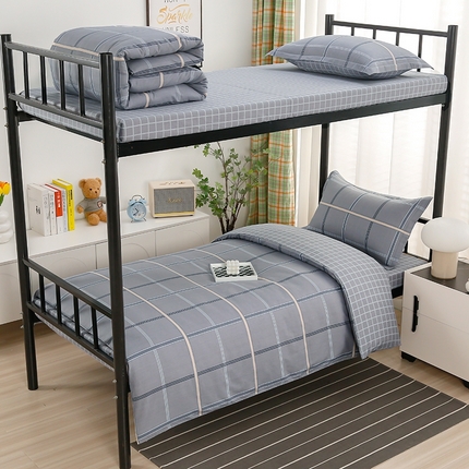 91家纺网 家纺一手货源 找家纺 （总）乐旗家纺 2025新款A类AB版全棉环保印花学生上下铺宿舍三件套六件套