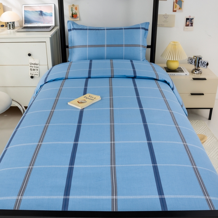 91家纺网 家纺一手货源 找家纺 上学郎家居 2025新款全棉13372学生三件套100棉单人床纯棉六件套学生宿舍床上用品 梦幻寝室