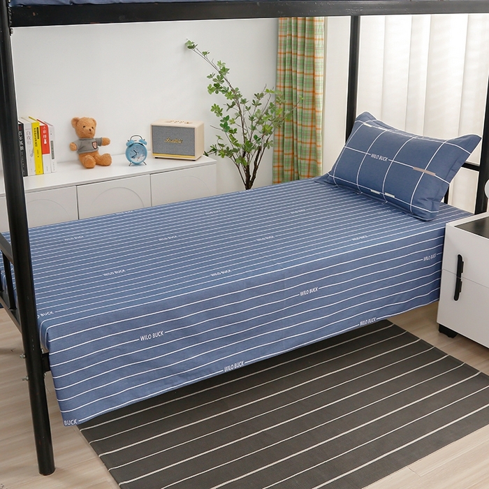 91家纺网 家纺一手货源 找家纺 乐旗家纺 2025新款A类AB版全棉环保印花学生上下铺宿舍三件套六件套 凯尔洛