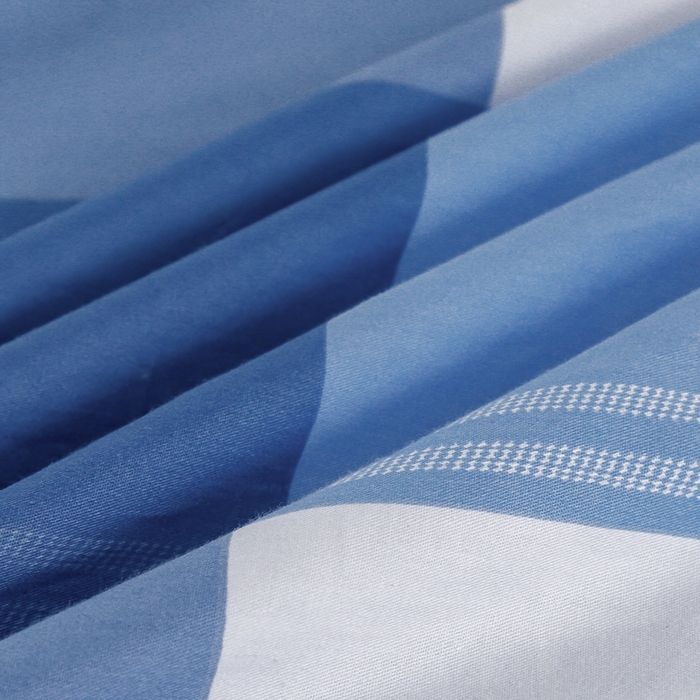 91家纺网 家纺一手货源 找家纺 乐旗家纺 2025新款A类AB版全棉环保印花学生上下铺宿舍三件套六件套 蓝调青春