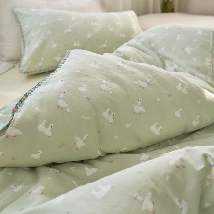 91家纺网 家纺一手货源 找家纺 （总）洋铭区（原狠狠爱） 2025新款全棉彩边双层四件套