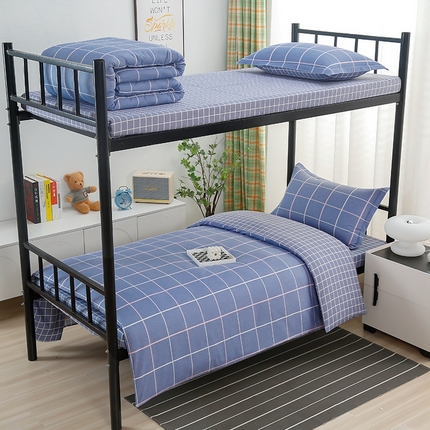 91家纺网 家纺一手货源 找家纺 （总）乐旗家纺 2025新款A类AB版全棉环保印花学生上下铺宿舍三件套六件套