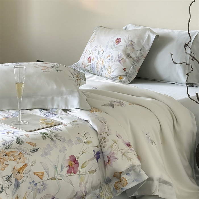 91家纺网 家纺一手货源 找家纺 馨蕊家居 2025新款80SLF奥地利兰精天丝夏被四件套-知否 风格一 夏被知否-氧气绿