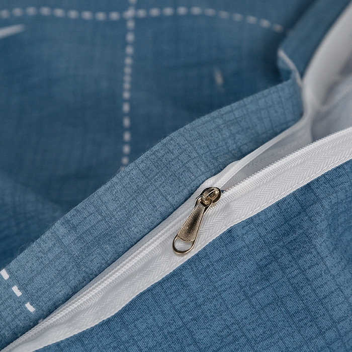 91家纺网 家纺一手货源 找家纺 乐旗家纺 2025新款A类AB版全棉环保印花学生上下铺宿舍三件套六件套 趣味几何