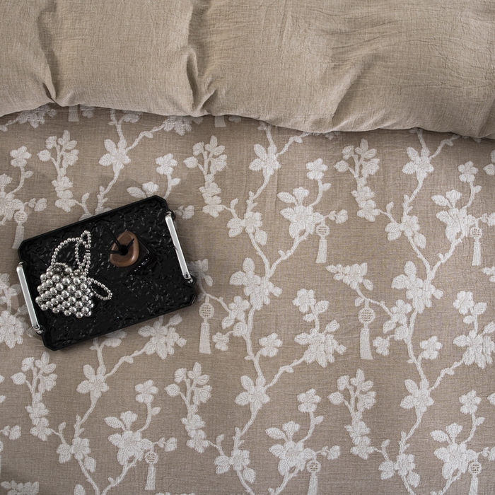 91家纺网 家纺一手货源 找家纺 （总）鲁爱家纺供货 2025新款AB版棉麻工艺款四件套