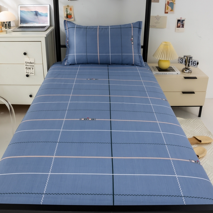 91家纺网 家纺一手货源 找家纺 （总）上学郎家居 2025新款全棉13372学生三件套100棉单人床纯棉六件套学生宿舍床上用品