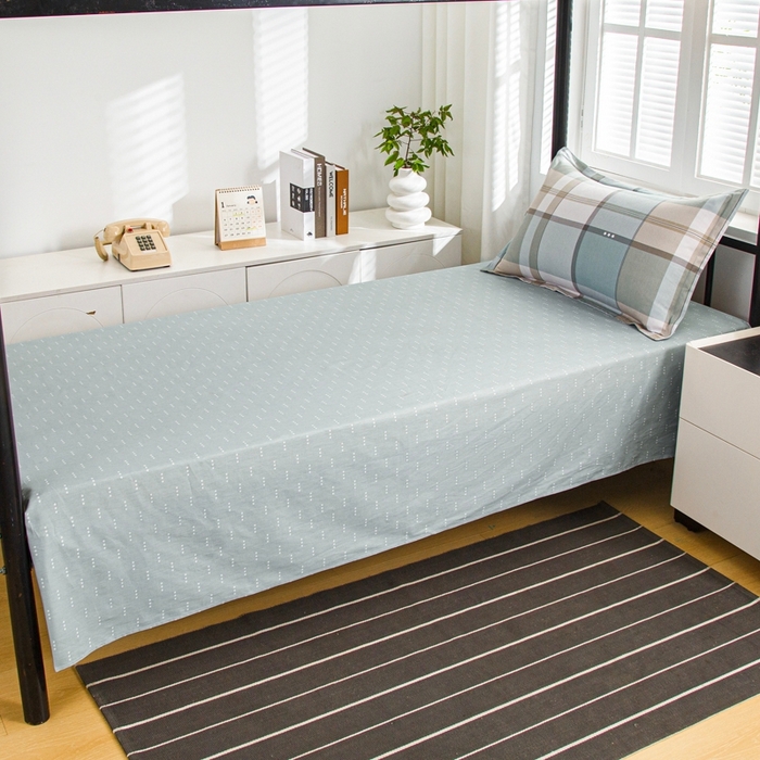 91家纺网 家纺一手货源 找家纺 乐旗家纺 2025新款A类AB版全棉环保印花学生上下铺宿舍三件套六件套 威风