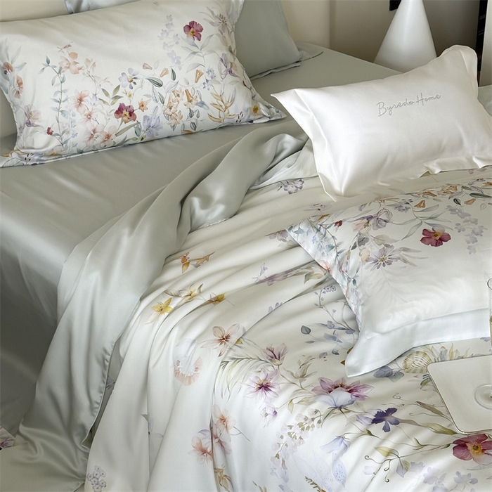 91家纺网 家纺一手货源 找家纺 馨蕊家居 2025新款80SLF奥地利兰精天丝四件套-知否 天丝知否-氧气绿