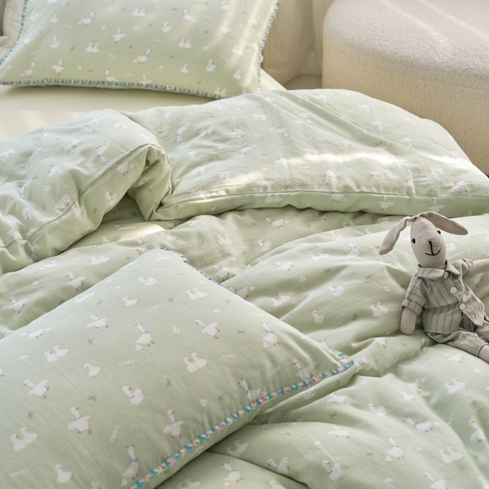 91家纺网 家纺一手货源 找家纺 （总）洋铭区（原狠狠爱） 2025新款全棉彩边双层四件套