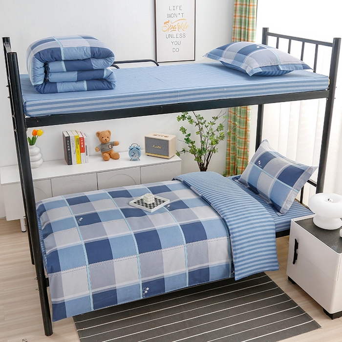 91家纺网 家纺一手货源 找家纺 乐旗家纺 2025新款A类AB版全棉环保印花学生上下铺宿舍三件套六件套 星宇