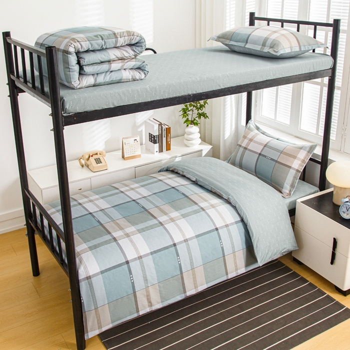 91家纺网 家纺一手货源 找家纺 乐旗家纺 2025新款A类AB版全棉环保印花学生上下铺宿舍三件套六件套 威风