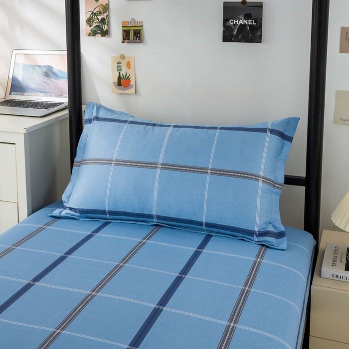 91家纺网 家纺一手货源 找家纺 上学郎家居 2025新款全棉13372学生三件套100棉单人床纯棉六件套学生宿舍床上用品 梦幻寝室