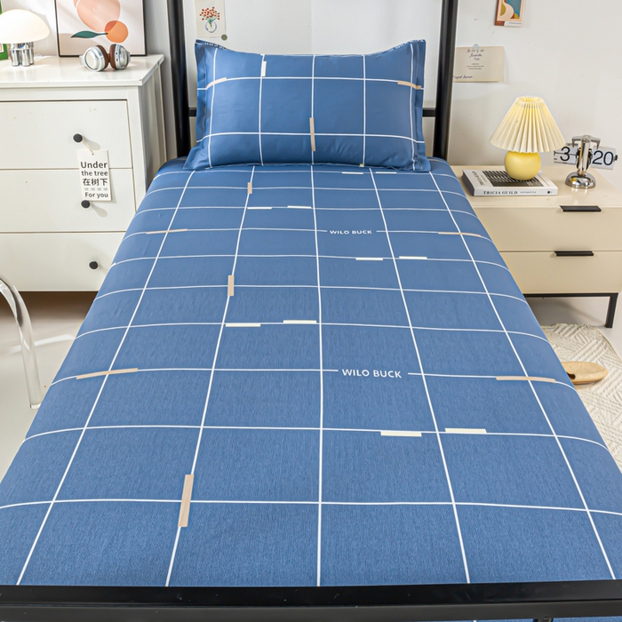 91家纺网 家纺一手货源 找家纺 上学郎家居 2025新款全棉13372学生三件套100棉单人床纯棉六件套学生宿舍床上用品 凯尔洛