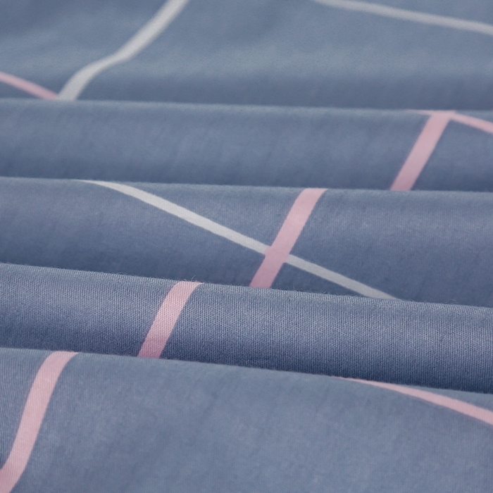 91家纺网 家纺一手货源 找家纺 乐旗家纺 2025新款A类AB版全棉环保印花学生上下铺宿舍三件套六件套 素雅格调-灰