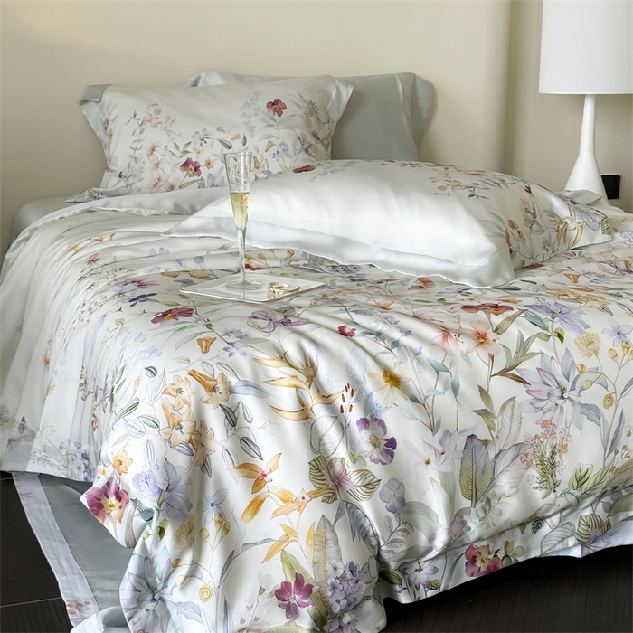 91家纺网 家纺一手货源 找家纺 馨蕊家居 2025新款80SLF奥地利兰精天丝夏被四件套-知否 风格一 夏被知否-氧气绿