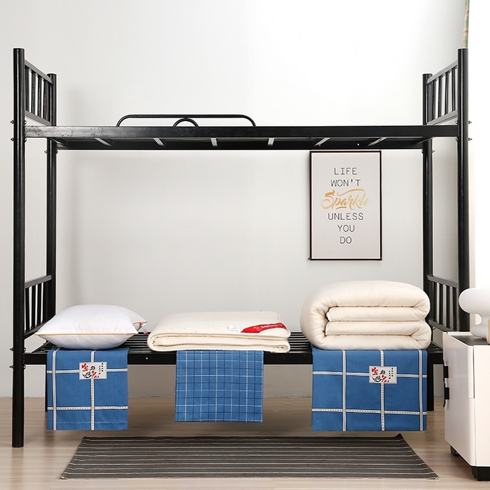 91家纺网 家纺一手货源 找家纺 乐旗家纺 2025新款A类AB版全棉环保印花学生上下铺宿舍三件套六件套 金榜题名-蓝