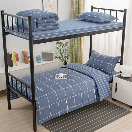 乐旗家纺 2025新款A类AB版全棉环保印花学生上下铺宿舍三件套六件套 凯尔洛