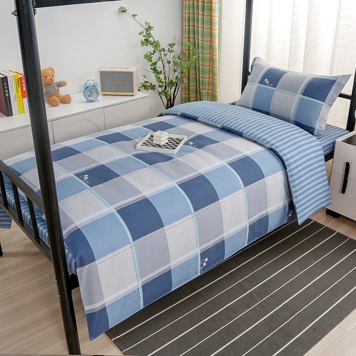 91家纺网 家纺一手货源 找家纺 乐旗家纺 2025新款A类AB版全棉环保印花学生上下铺宿舍三件套六件套 星宇