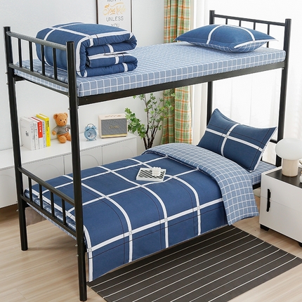 91家纺网 家纺一手货源 找家纺 （总）乐旗家纺 2025新款A类AB版全棉环保印花学生上下铺宿舍三件套六件套