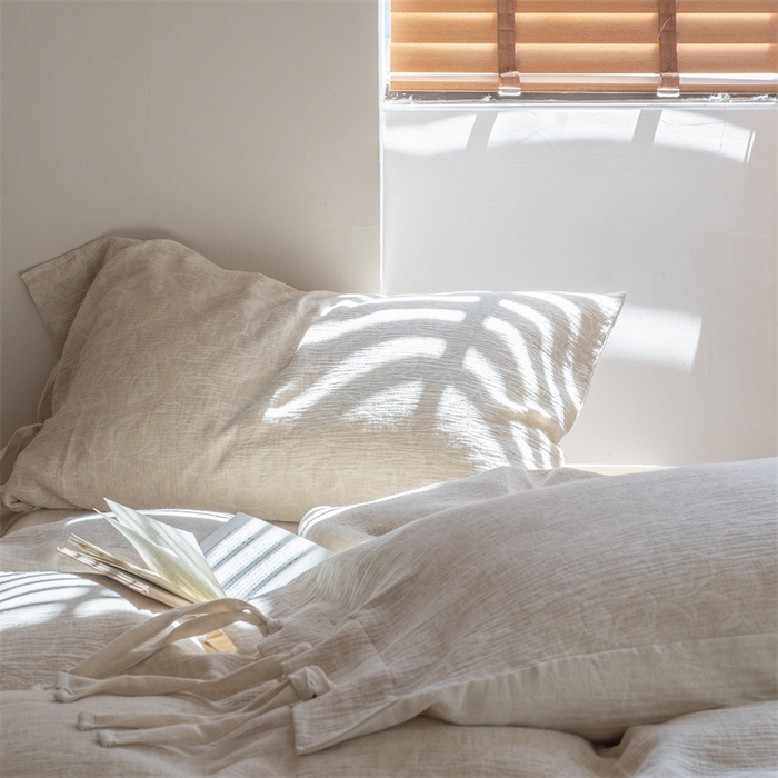 91家纺网 家纺一手货源 找家纺 （总）璞素家居 2025新款棉麻绑带款四件套