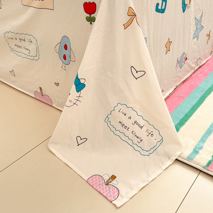 91家纺网 家纺一手货源 找家纺 （总）如一 2025新款A类卡通印加毛巾绣水洗云朵棉四件套（提供买家秀）