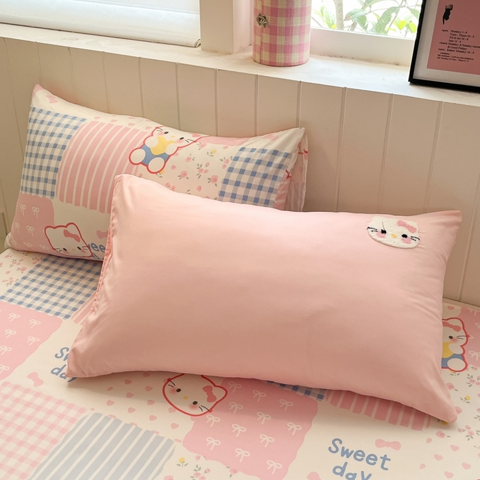 91家纺网 家纺一手货源 找家纺 如一 2025新款A类卡通印加毛巾绣水洗云朵棉四件套（提供买家秀） 好多猫