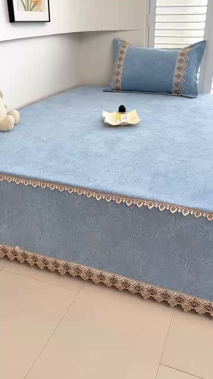 91家纺网 家纺一手货源 找家纺 手艺人家纺 2025新款高精密炕盖XK3755 XK3756√-绗缝款GHK01-13 XK3755蓝