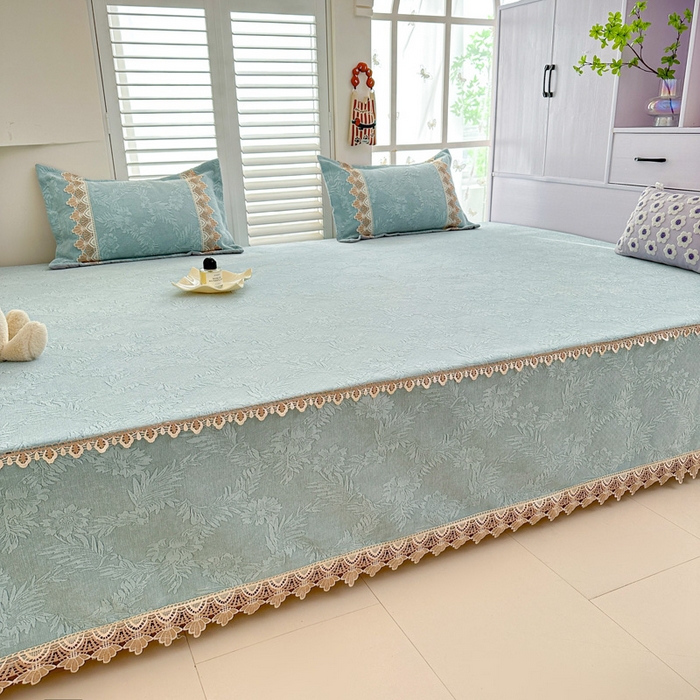 91家纺网 家纺一手货源 找家纺 手艺人家纺 2025新款高精密炕盖XK3755 XK3756√-绗缝款GHK01-13 XK3755绿