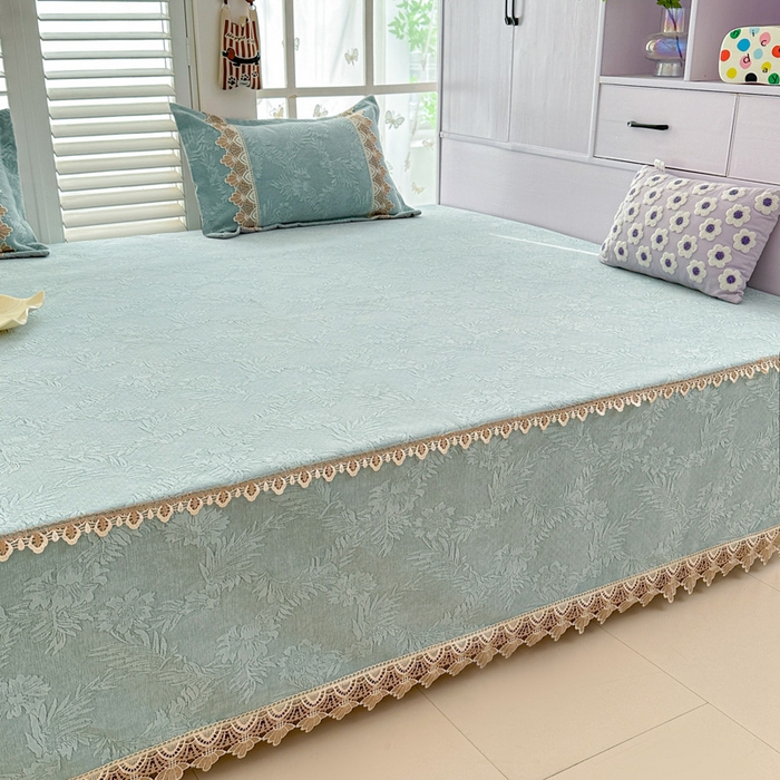 91家纺网 家纺一手货源 找家纺 手艺人家纺 2025新款高精密炕盖XK3755 XK3756√-绗缝款GHK01-13 XK3755绿