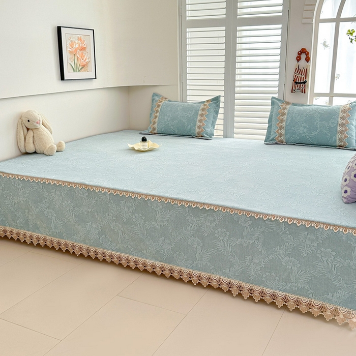 91家纺网 家纺一手货源 找家纺 手艺人家纺 2025新款高精密炕盖XK3755 XK3756√-绗缝款GHK01-13 XK3755绿