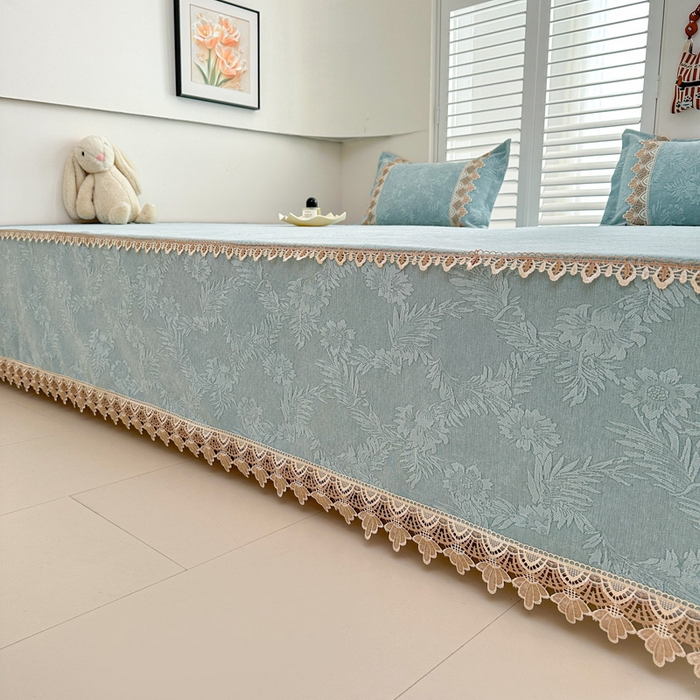 91家纺网 家纺一手货源 找家纺 手艺人家纺 2025新款高精密炕盖XK3755 XK3756√-绗缝款GHK01-13 XK3755绿