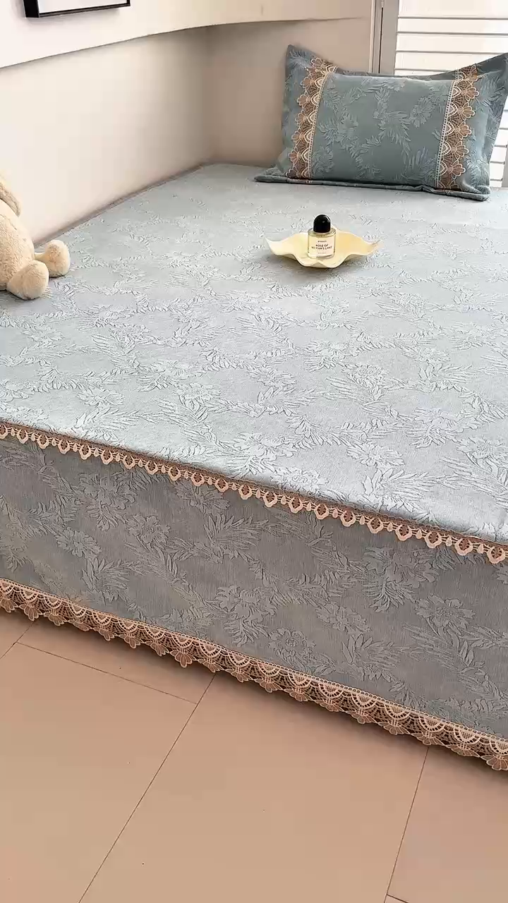 91家纺网 家纺一手货源 找家纺 手艺人家纺 2025新款高精密炕盖XK3755 XK3756√-绗缝款GHK01-13 XK3755绿