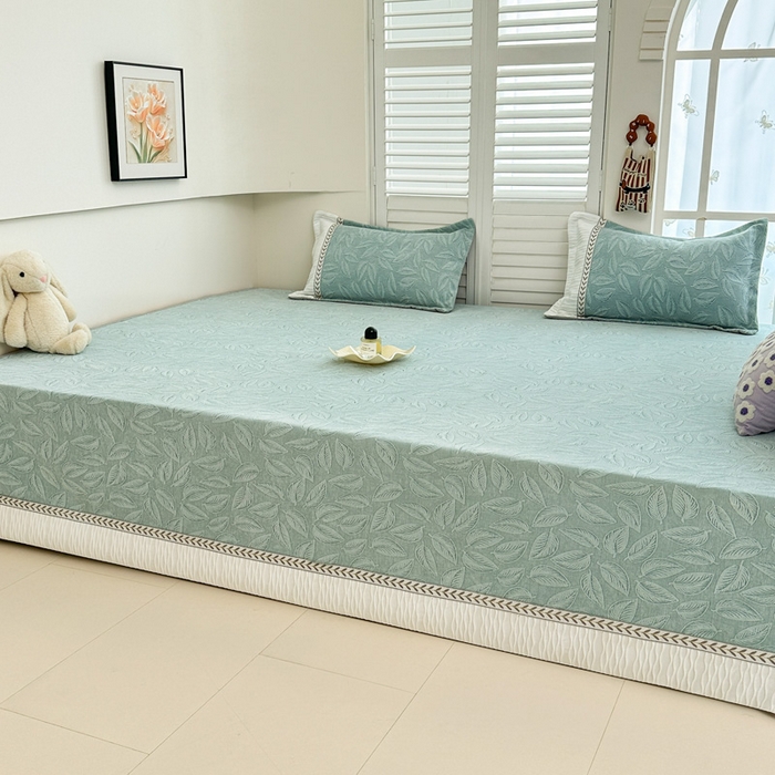 91家纺网 家纺一手货源 找家纺 手艺人家纺 2025新款高精密炕盖XK3755 XK3756√-绗缝款GHK01-13 XK3756绿