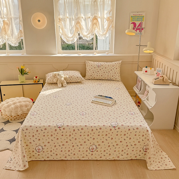 91家纺网 家纺一手货源 找家纺 （总）爱彼家纺 2025新款原棉老粗布床单床单单件凉席席子