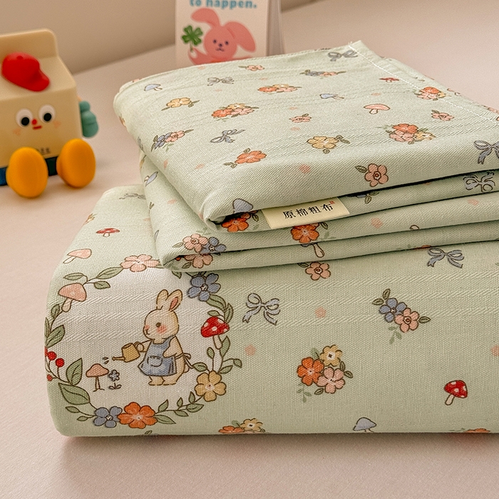 91家纺网 家纺一手货源 找家纺 （总）爱彼家纺 2025新款原棉老粗布床单床单单件凉席席子