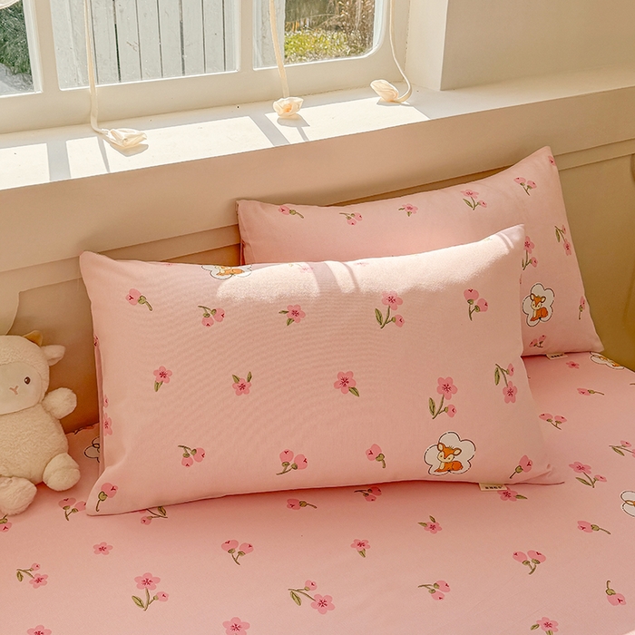 91家纺网 家纺一手货源 找家纺 爱彼家纺 2025新款原棉老粗布床单床单单件凉席席子 莓莓小鹿