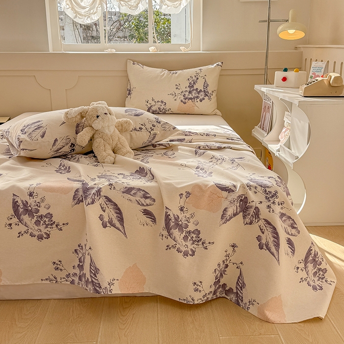 91家纺网 家纺一手货源 找家纺 爱彼家纺 2025新款原棉老粗布床单床单单件凉席席子 青花舞梦