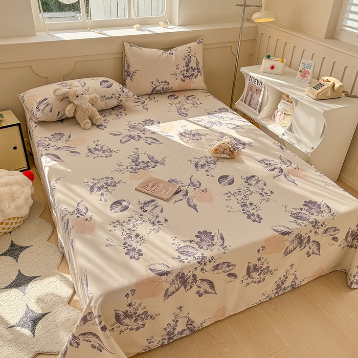 91家纺网 家纺一手货源 找家纺 爱彼家纺 2025新款原棉老粗布床单床单单件凉席席子 青花舞梦