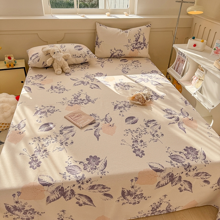 91家纺网 家纺一手货源 找家纺 爱彼家纺 2025新款原棉老粗布床单床单单件凉席席子 青花舞梦