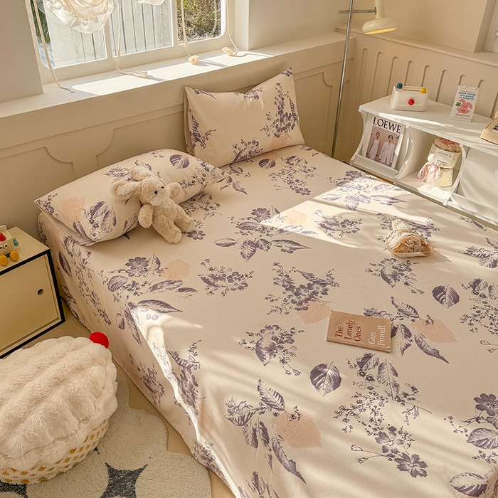 91家纺网 家纺一手货源 找家纺 爱彼家纺 2025新款原棉老粗布床单床单单件凉席席子 青花舞梦