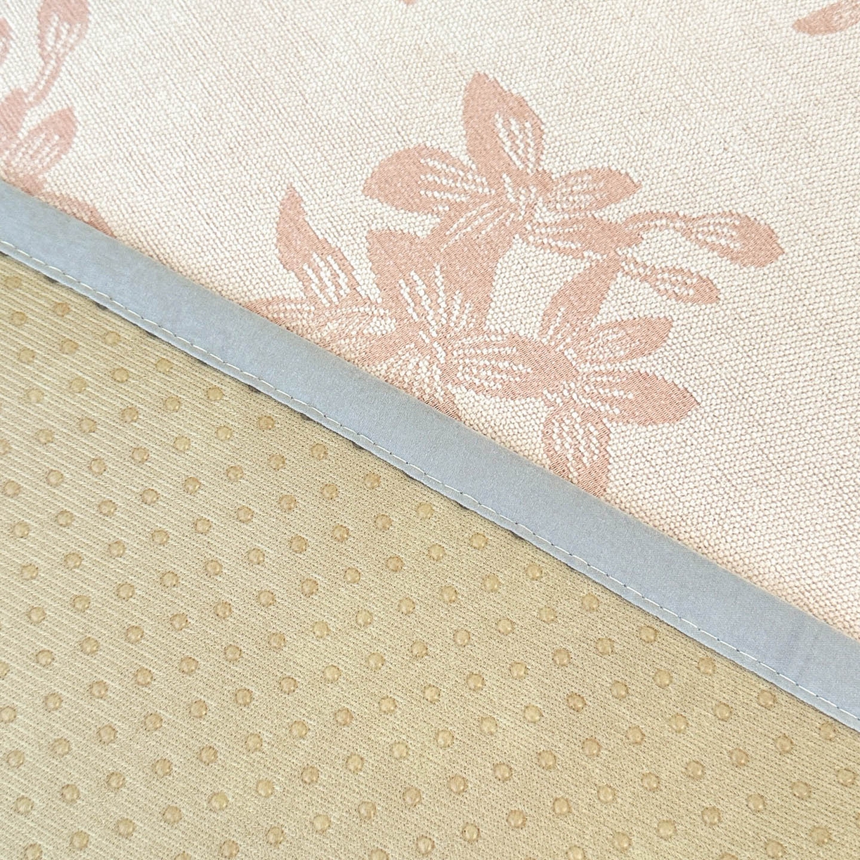 91家纺网 家纺一手货源 找家纺 手艺人家纺 2025新款雪尼尔复合炕盖XK3758-3760√ XK3758粉