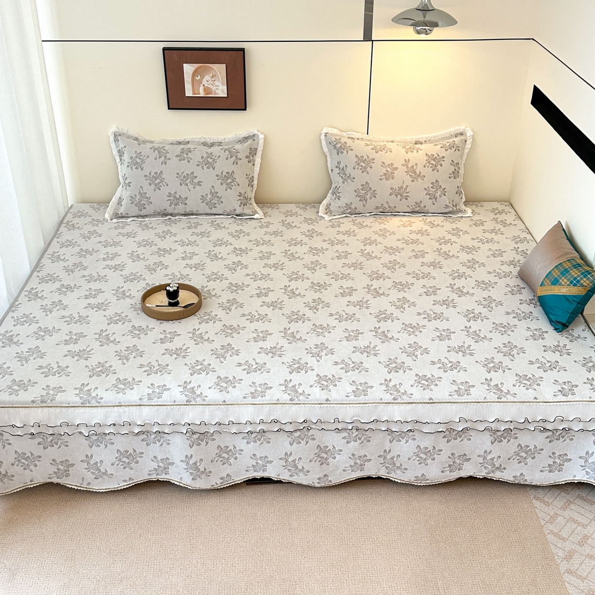 手艺人家纺 2025新款雪尼尔复合炕盖XK3758-3760√ XK3758灰