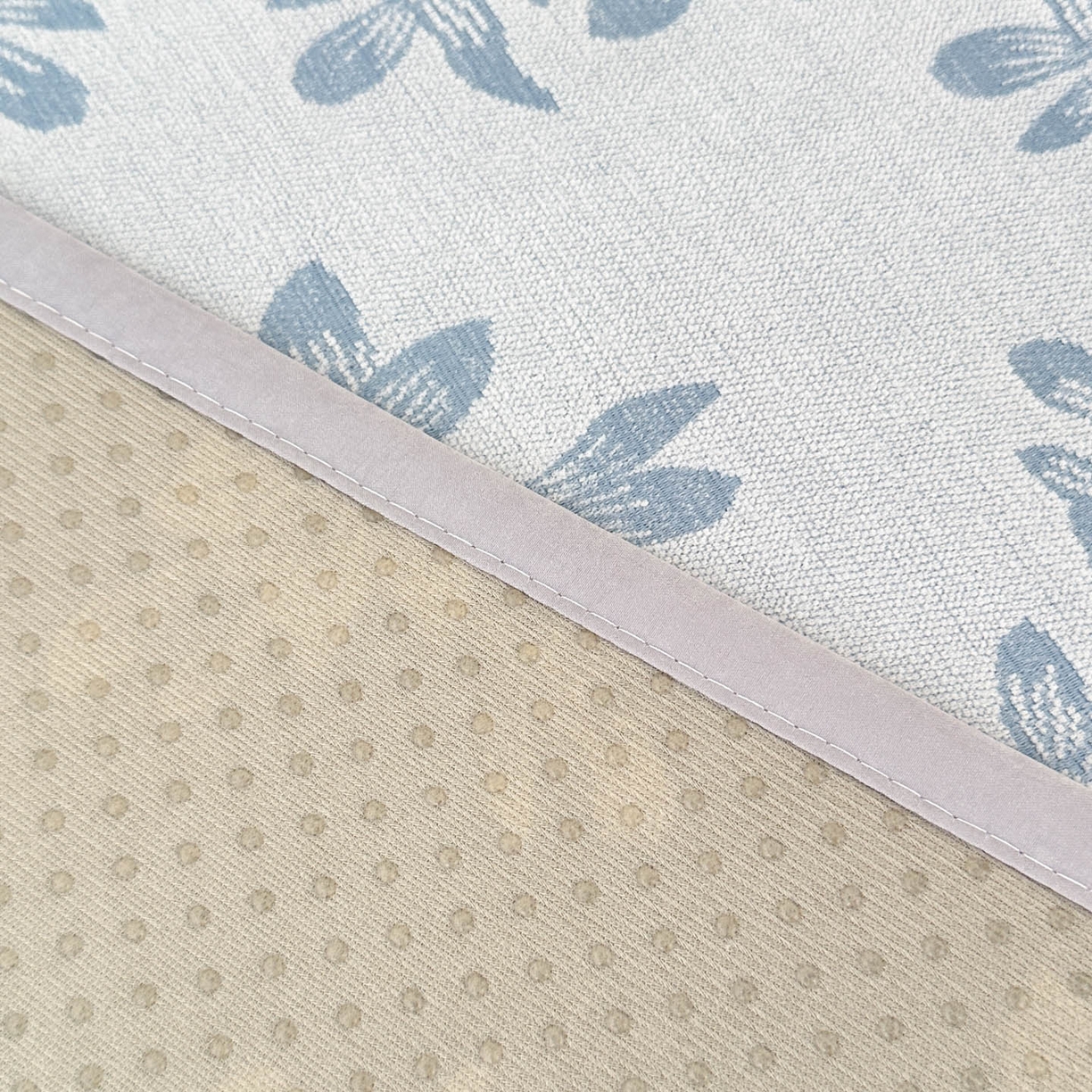 91家纺网 家纺一手货源 找家纺 手艺人家纺 2025新款雪尼尔复合炕盖XK3758-3760√ XK3758蓝