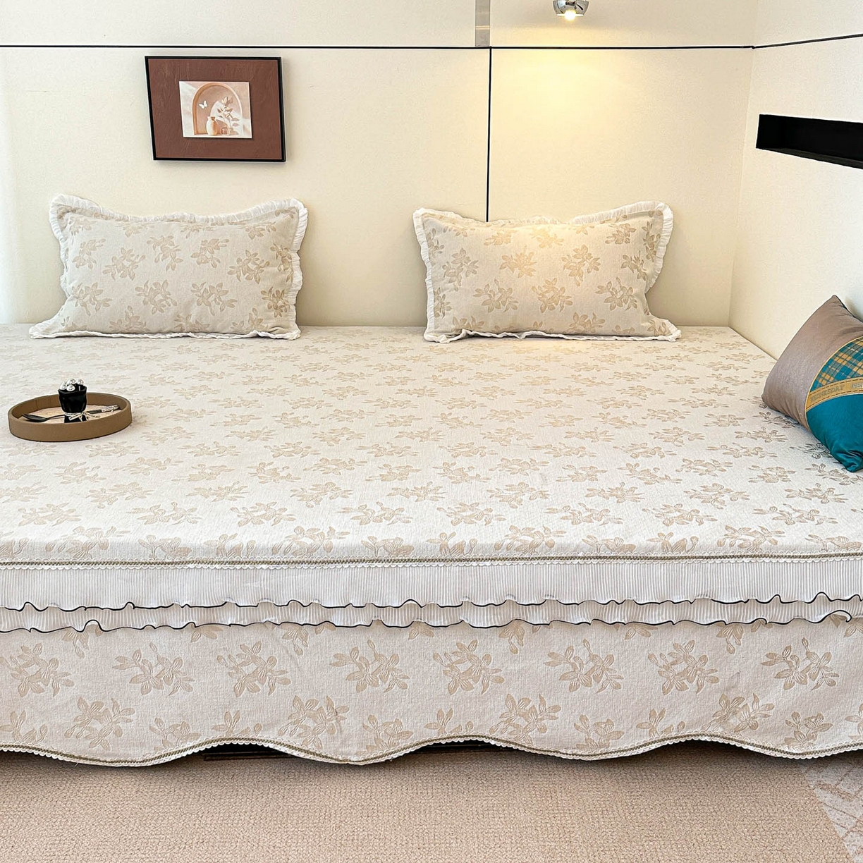 91家纺网 家纺一手货源 找家纺 手艺人家纺 2025新款雪尼尔复合炕盖XK3758-3760√ XK3758米