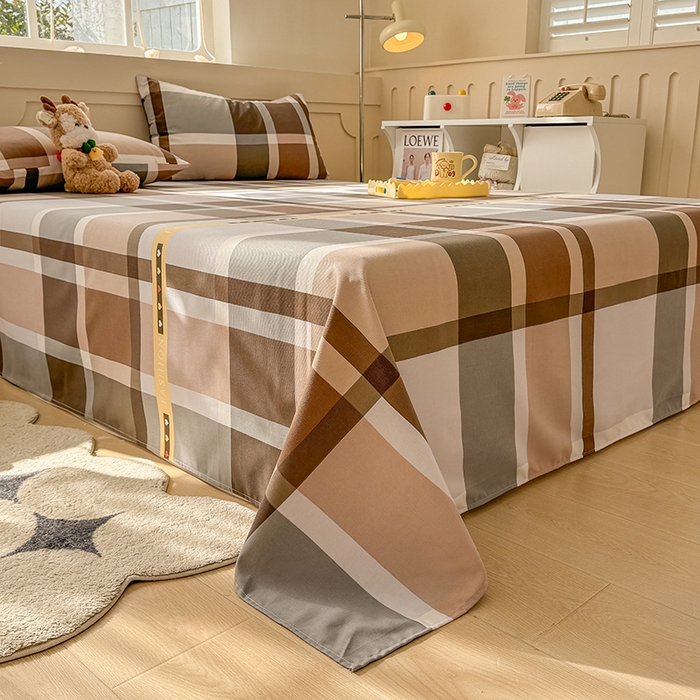 91家纺网 家纺一手货源 找家纺 爱彼家纺 2025新款原棉老粗布床单床单单件凉席席子 伯格