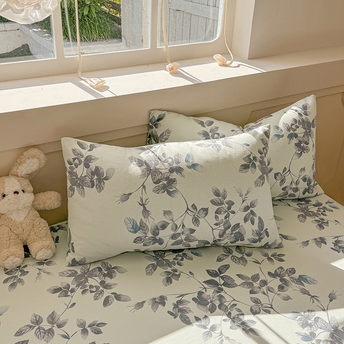 91家纺网 家纺一手货源 找家纺 爱彼家纺 2025新款原棉老粗布床单床单单件凉席席子 叶落缤纷