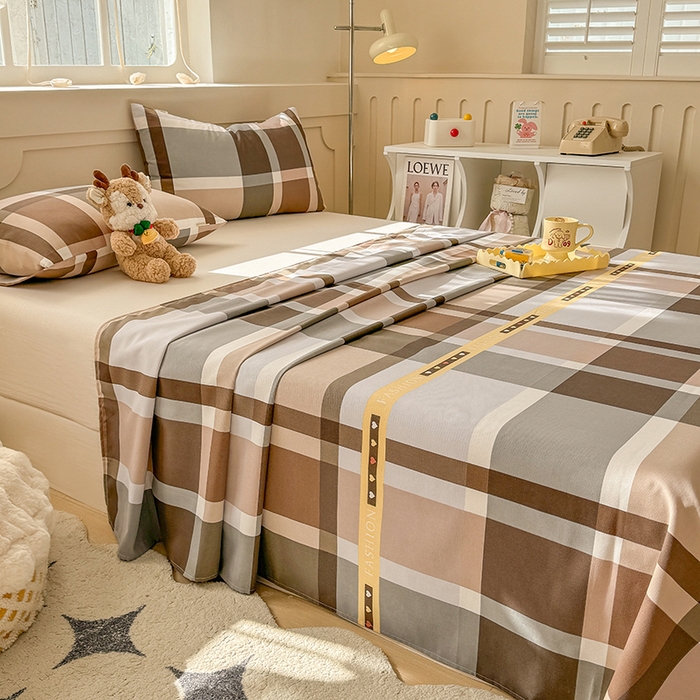 91家纺网 家纺一手货源 找家纺 爱彼家纺 2025新款原棉老粗布床单床单单件凉席席子 伯格