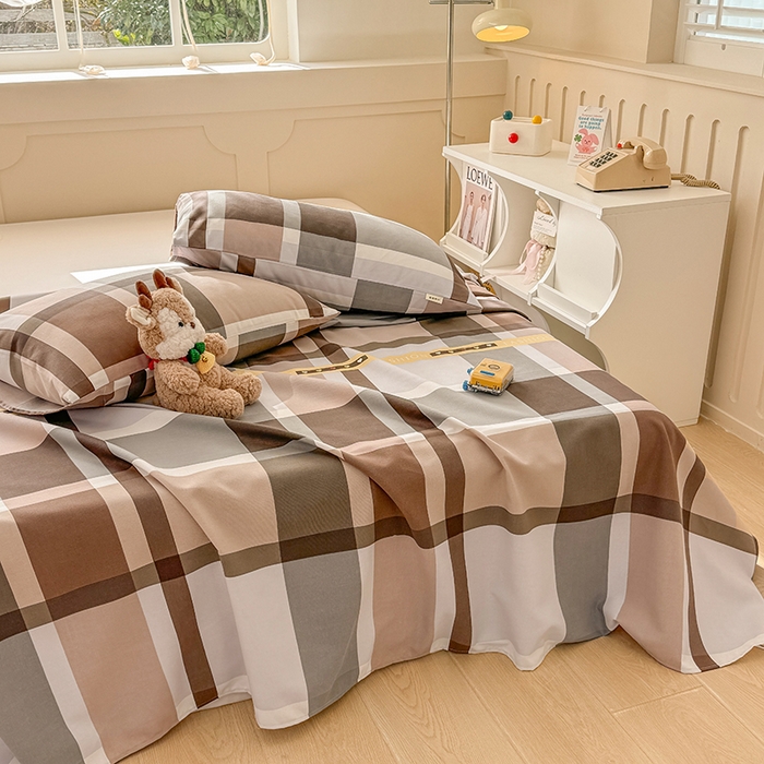 91家纺网 家纺一手货源 找家纺 爱彼家纺 2025新款原棉老粗布床单床单单件凉席席子 伯格