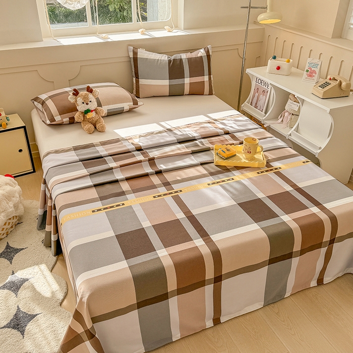 91家纺网 家纺一手货源 找家纺 爱彼家纺 2025新款原棉老粗布床单床单单件凉席席子 伯格