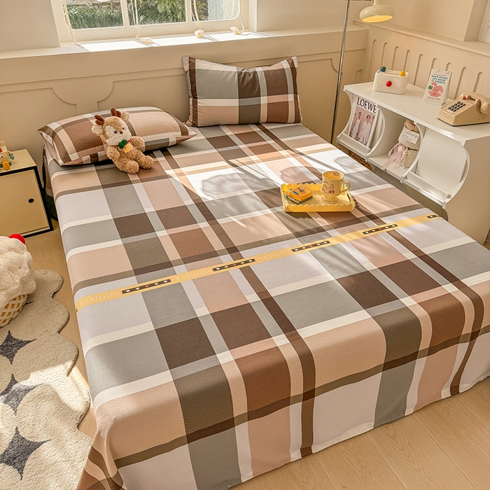 91家纺网 家纺一手货源 找家纺 爱彼家纺 2025新款原棉老粗布床单床单单件凉席席子 伯格